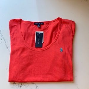Ralph Lauren Scoop Neck Tee - New With Tags